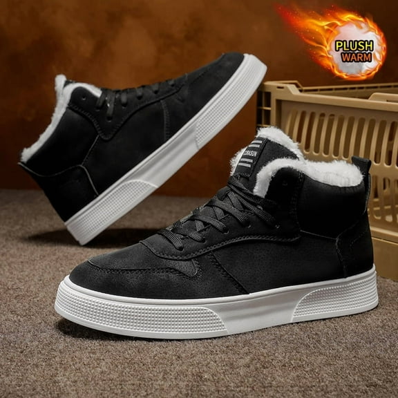 CORASUN Men's Waterproof Insulated Snow Boots - Lightweight Non-Slip Low-Top Casual Shoes for Winter Hiking, Daily Commute, and Driving