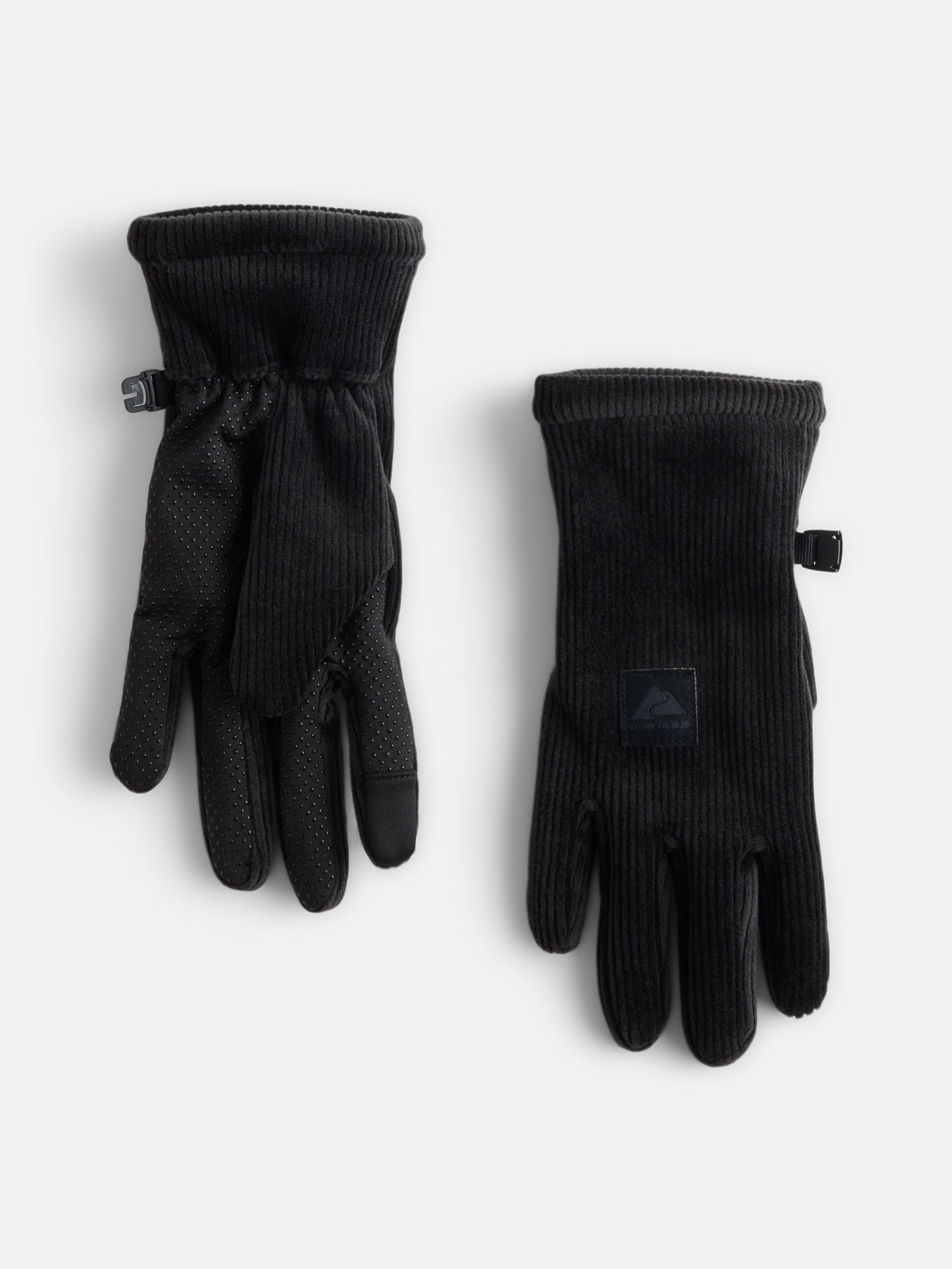 Ozark Trail Women's Corduroy Commuter Ski Gloves, Black Soot, S/M