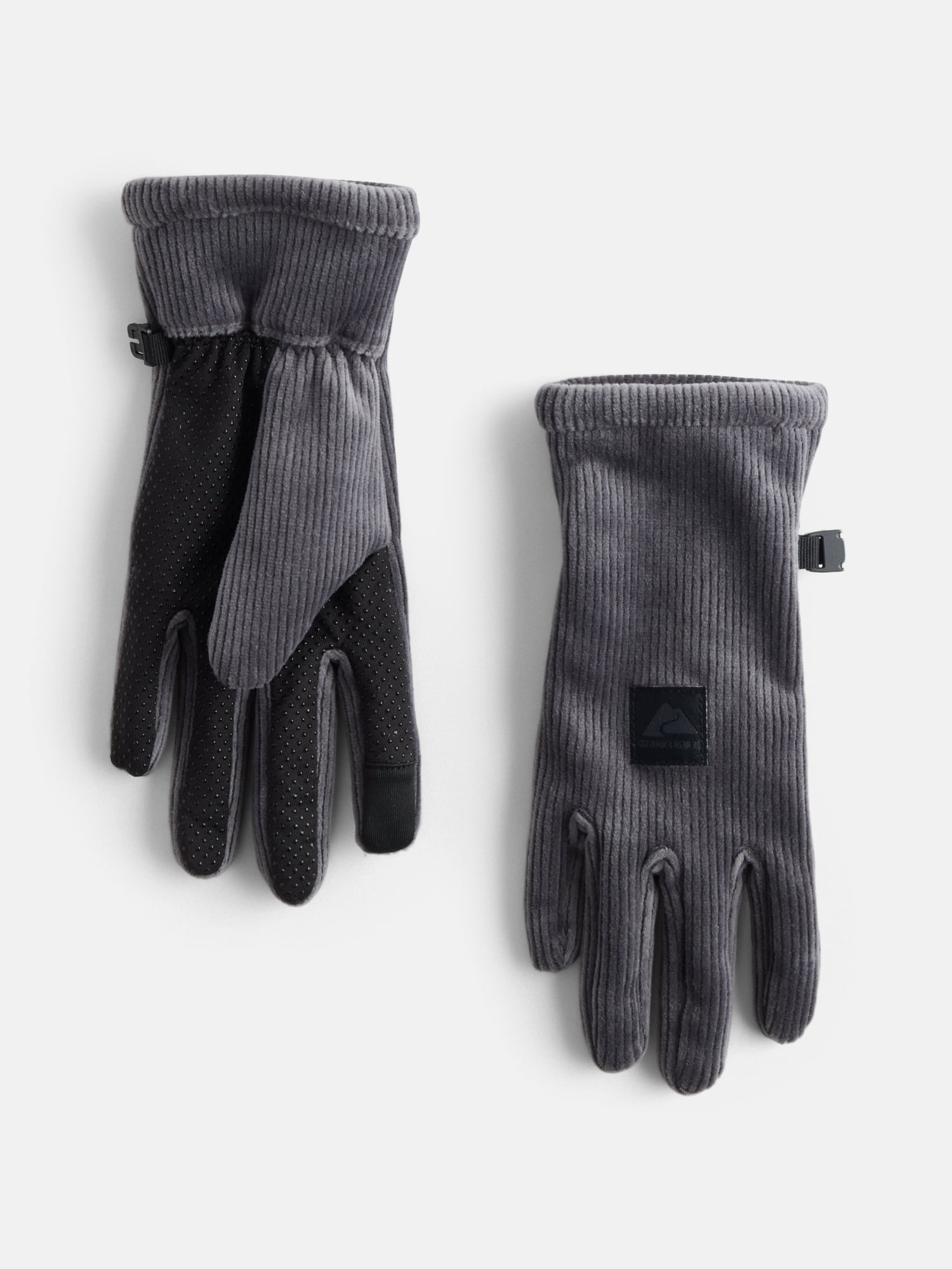 Ozark Trail Women's Corduroy Commuter Ski Gloves, Charcoal, L/XL