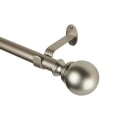 thumbnail image 1 of Elrene Home Fashions Cordelia Single Curtain Rod with Globe Ball Finial, Polished Nickel, 28" x 48", 1 of 9