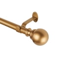 thumbnail image 1 of Elrene Home Fashions Cordelia Single Curtain Rod with Globe Ball Finial, Soft Gold, 28" x 48", 1 of 9
