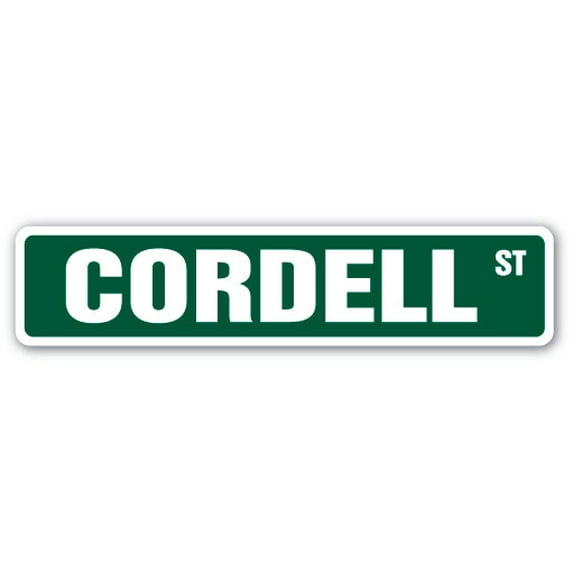 CORDELL Street Sign Childrens Name Room Sign | Indoor/Outdoor | 24" Wide