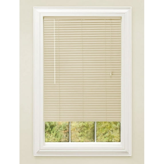 CORDLESS VINYL MINI BLIND ALABASTER, 28" X 72"