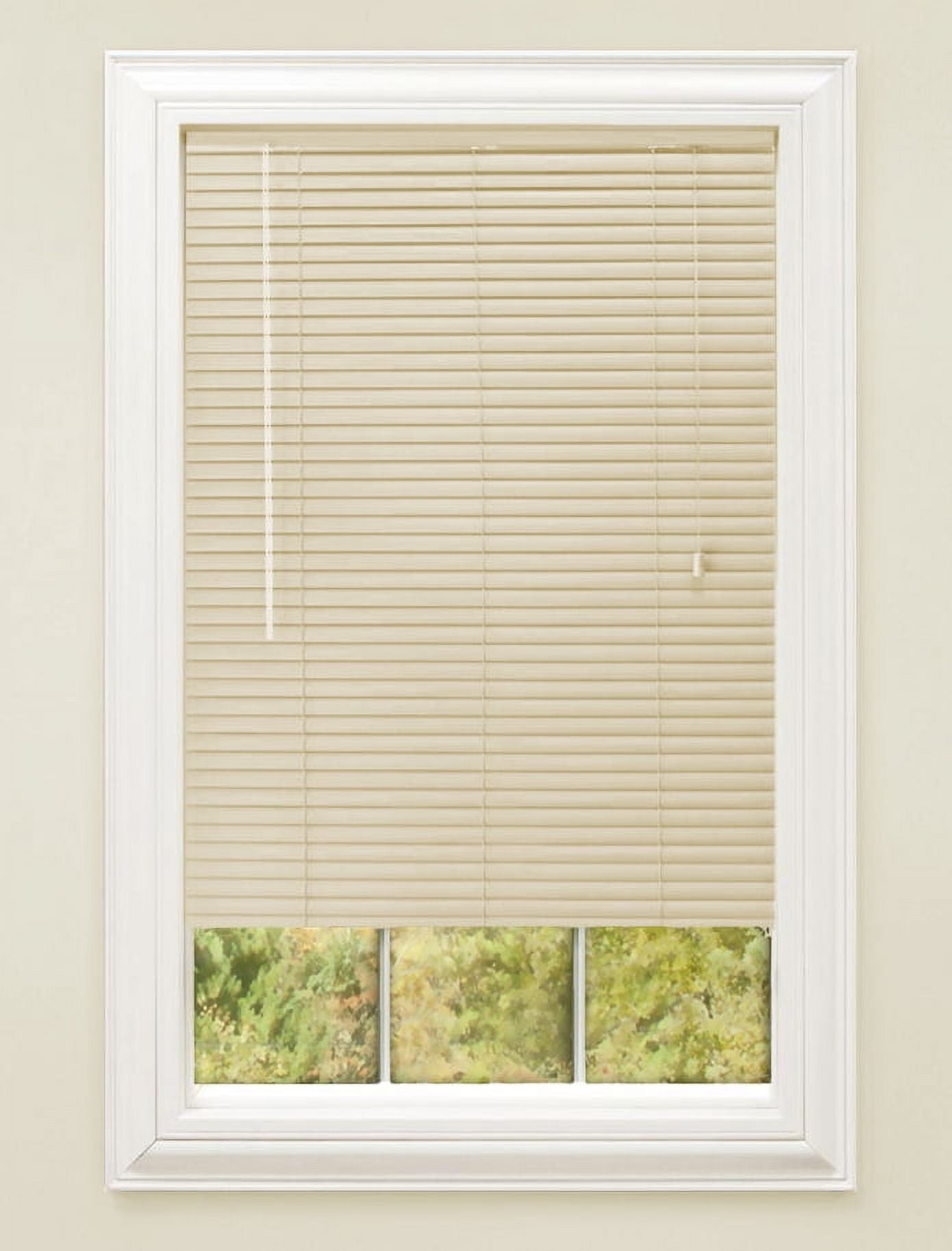 CORDLESS VINYL MINI BLIND ALABASTER, 34" X 72"