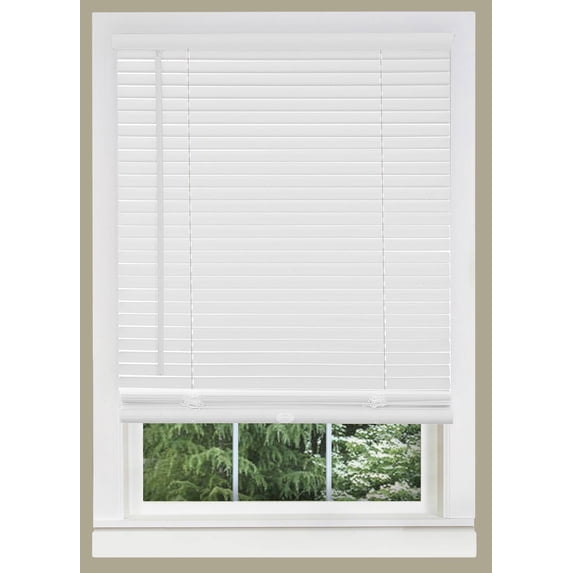CORDLESS VINYL MINI BLIND WHITE, 36" X 64"