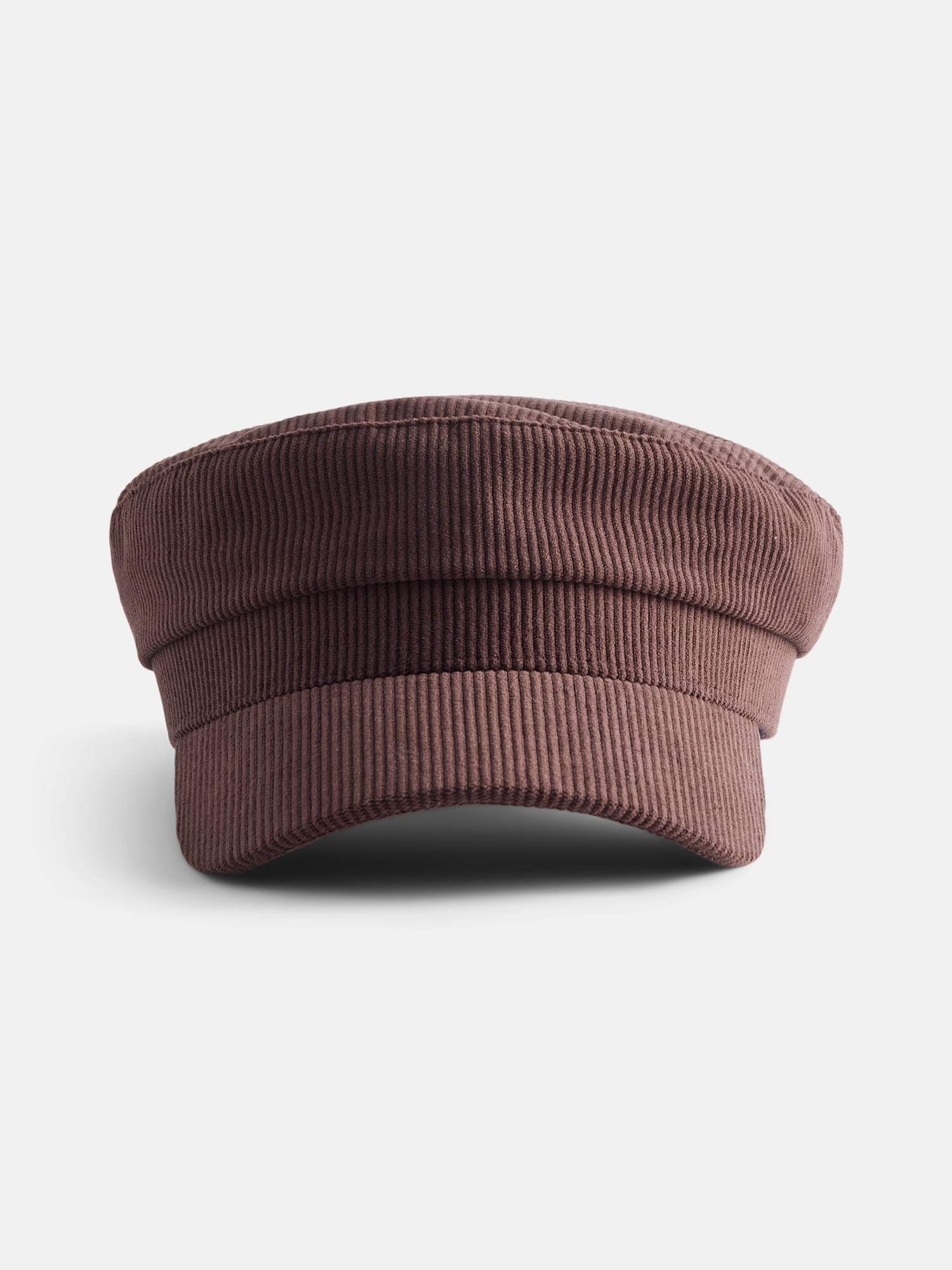 No Boundaries Women's Corduroy Baker Boy Hat, Chocolate