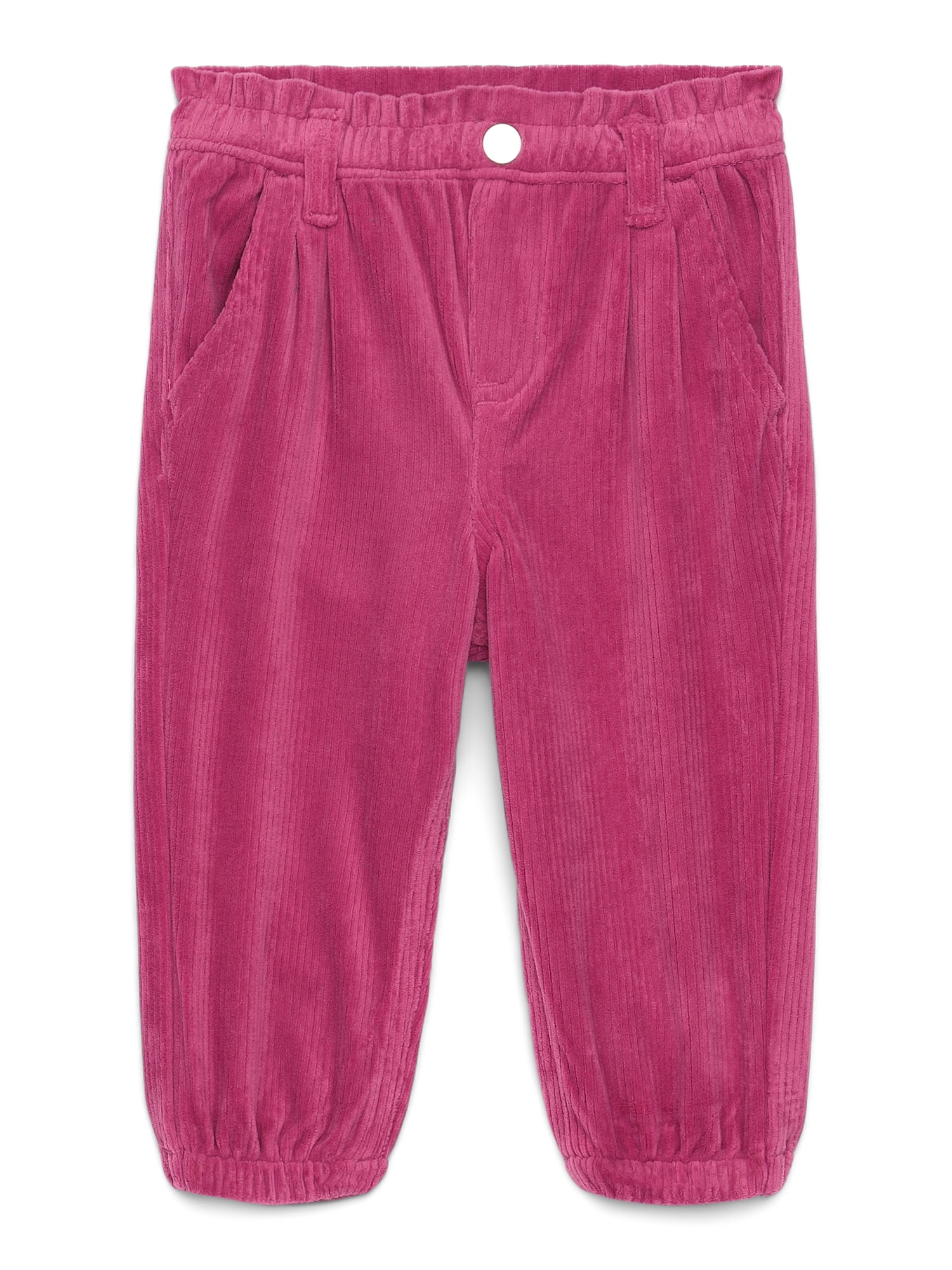 Garanimals Baby Girl Paper Bag Waist Corduroy Jogger Pants, Sizes 0M-24M