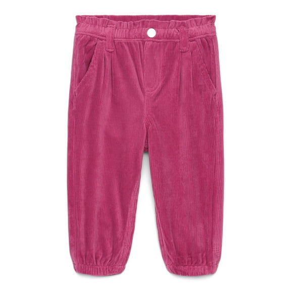 Garanimals Baby Girl Paper Bag Waist Corduroy Jogger Pants, Sizes 0M-24M