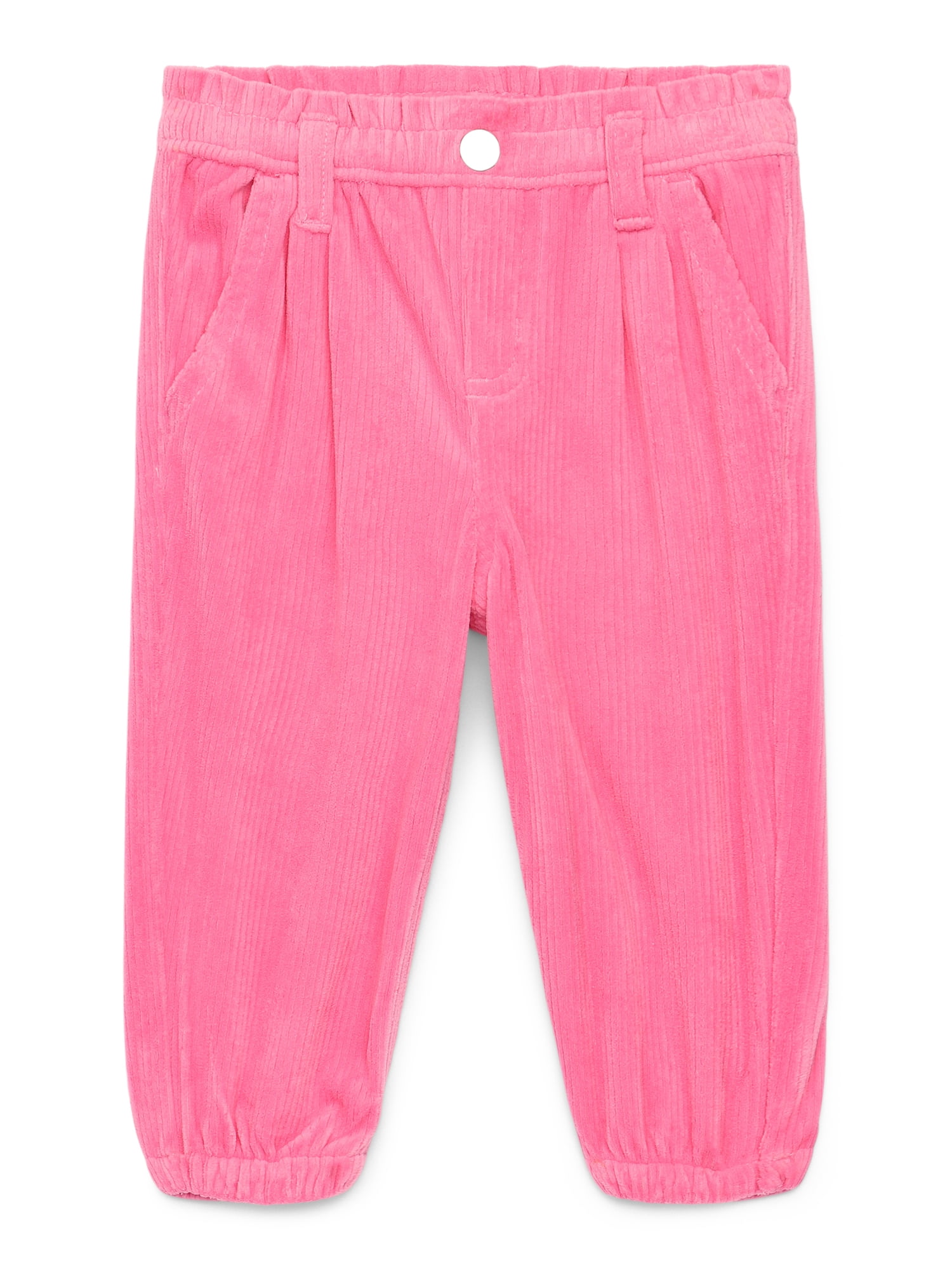 Garanimals Baby Girl Paper Bag Waist Corduroy Jogger Pants, Sizes 0M-24M