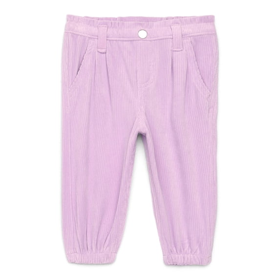 Garanimals Baby Girl Paper Bag Waist Corduroy Jogger Pants, Sizes 0M-24M