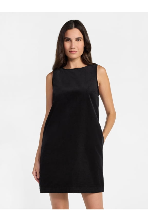 Women's Corduroy Shift Dress, XS-XXXL