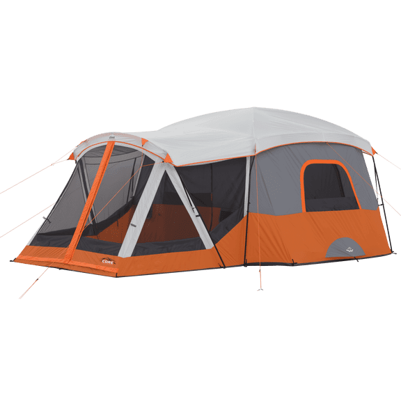 CORE 11 Person Family Camping Cabin Tent with Screen Room