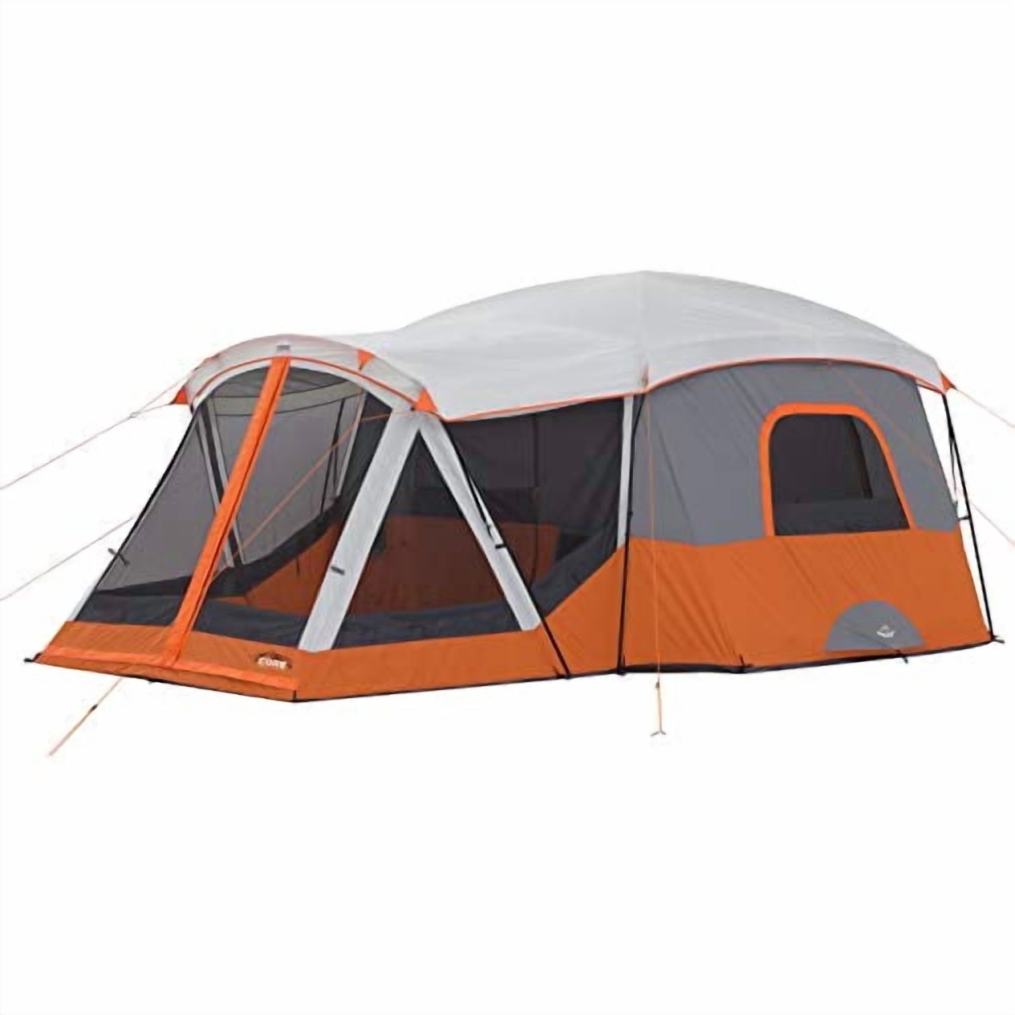 CORE 17 x 12 11 Person Cabin Camping Tent with Screen Room, 36lbs