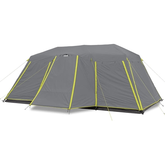 CORE 18' x 10' 12 Person Instant Cabin Camping Tent with Full Rainfly, 55lbs