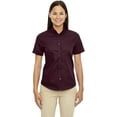 thumbnail image 1 of CORE 365 Ladies' Optimum Short-Sleeve Twill Shirt 78194 Burgundy 3XL, 1 of 2