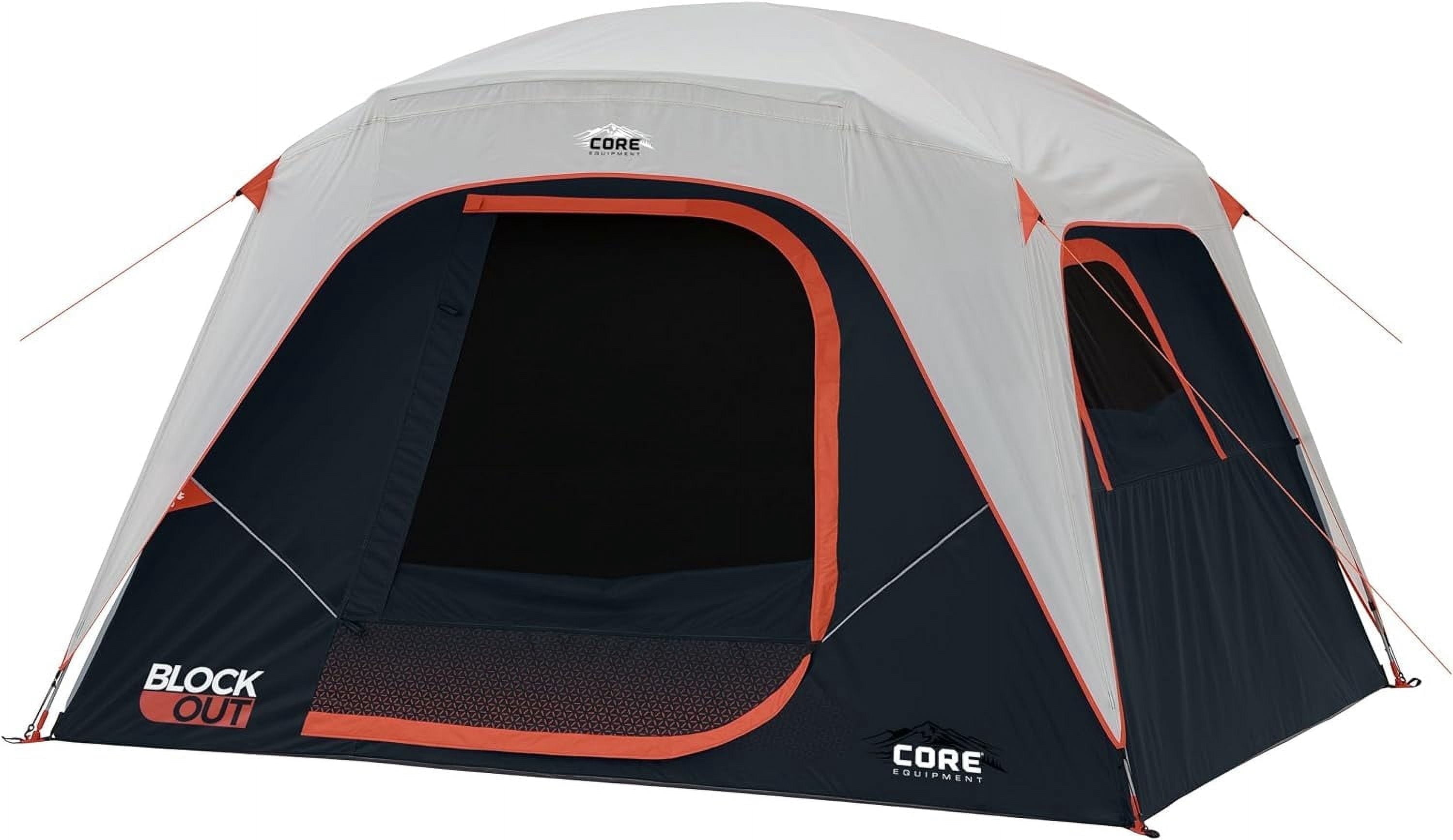 CORE 10' x 9' 6 Person Blockout Dome Camping Tent, 21lbs