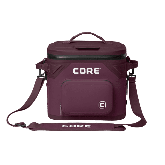 CORE 12 Can Climakeep Magnetic Soft Cooler, Leakproof Cooler, Waterproof Zipper, Mulbery