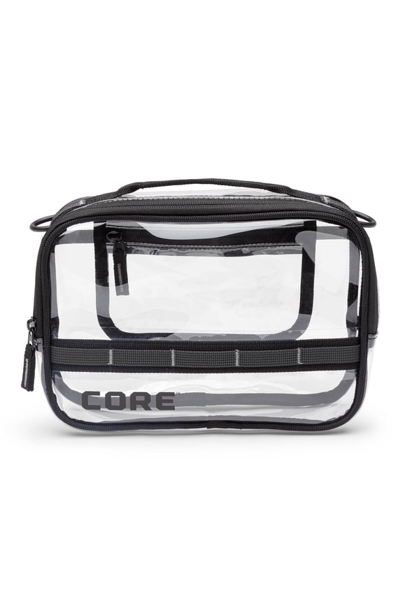 CORE Clear Stadium Approved Handbag with Adjustable Strap, Charcoal, 2 Liter