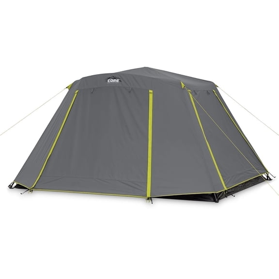CORE 11' x 9' 6 Person Instant Cabin Camping Tent with Full Rainfly, 27lbs
