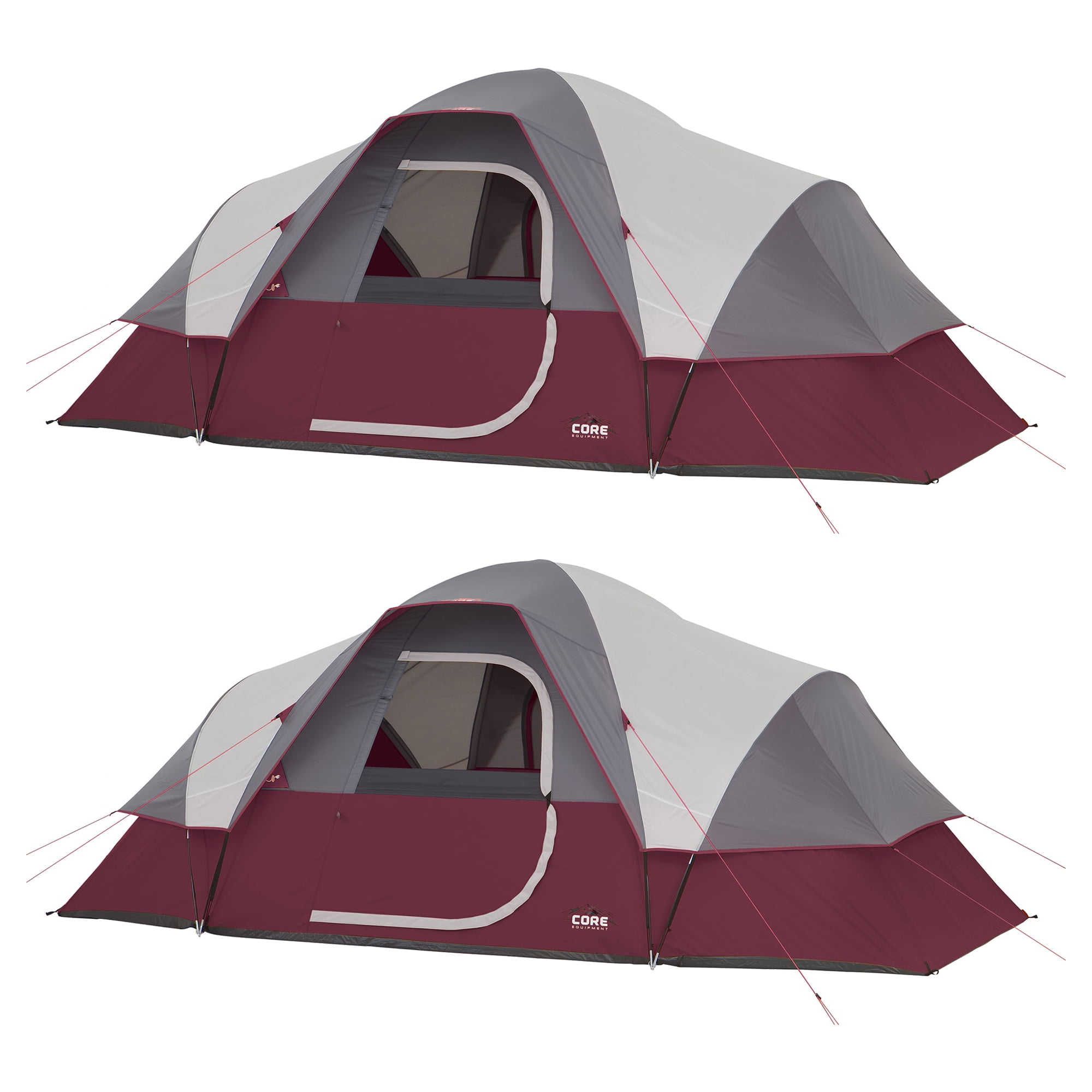 CORE Tents for Family Camping, Hiking and Backpacking | 4 Person / 6 Person  / 9 Person / 11 Person Dome Camp Tents with Included Tent Gear Loft for