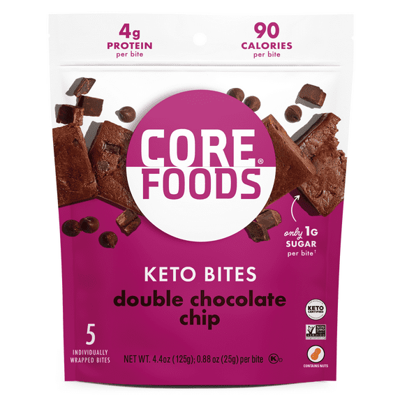 CORE Foods Keto Brownie Bites Size: 5 bites, Flavor: Double Chocolate Chip