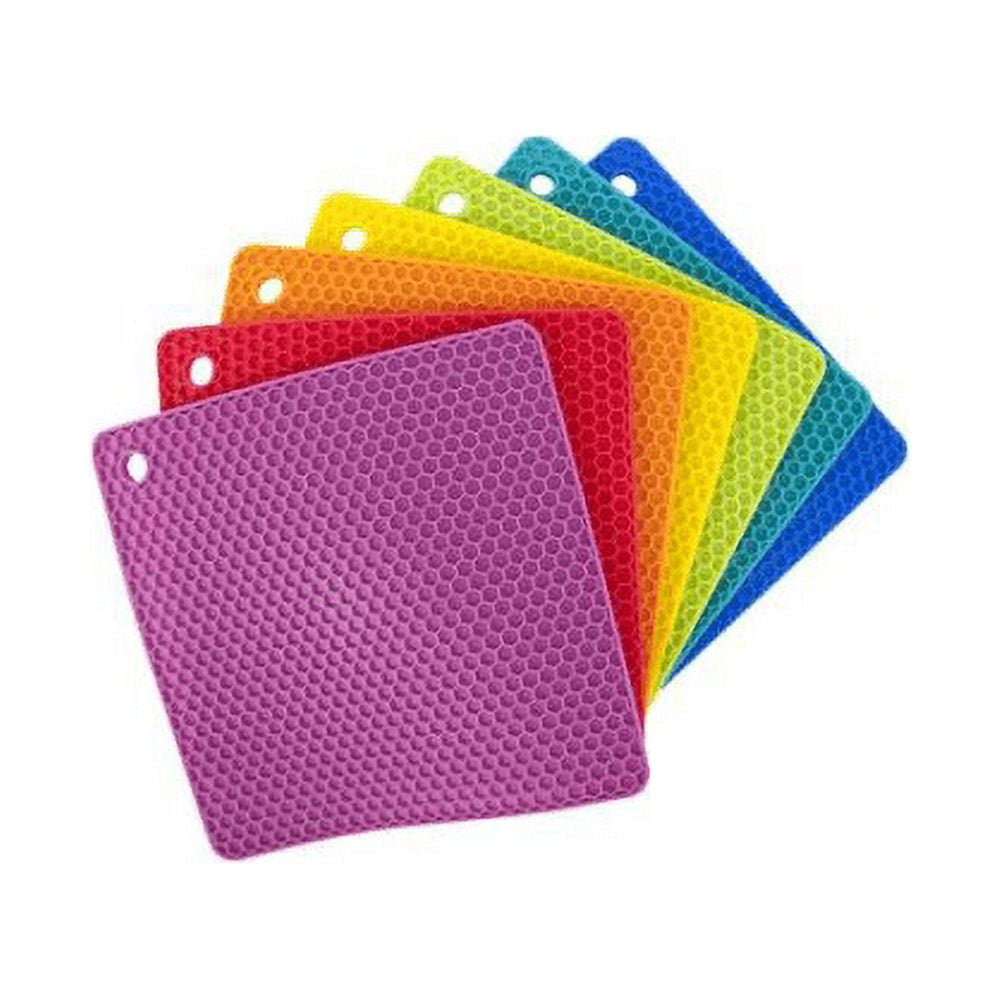 CORE HOME 10958-TV Silicone Square Trivet Assorted - Walmart.com