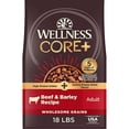 thumbnail image 1 of Wellness CORE+ High Protein Beef & Barley with Freeze Dried Pieces Recipe Dry Dog Food 18 lbs, 1 of 2