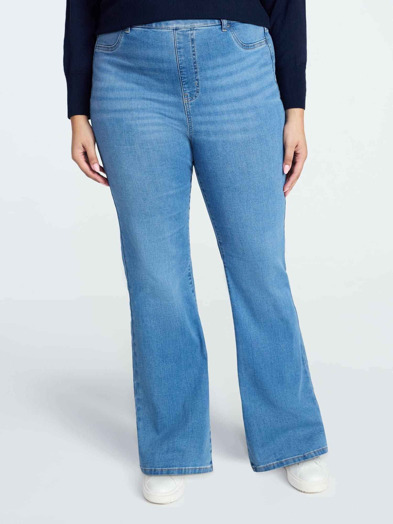 Women's Plus Signature Pull On High Rise Bootcut Jeggings with Control Panel, Sizes 0X-5X