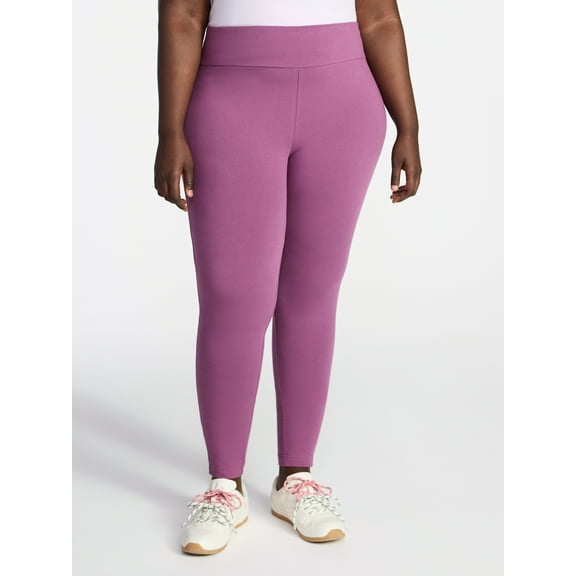 Terra & Sky Women's Plus High Waist Ankle Length Leggings, 27" Inseam, Sizes 0X-5X