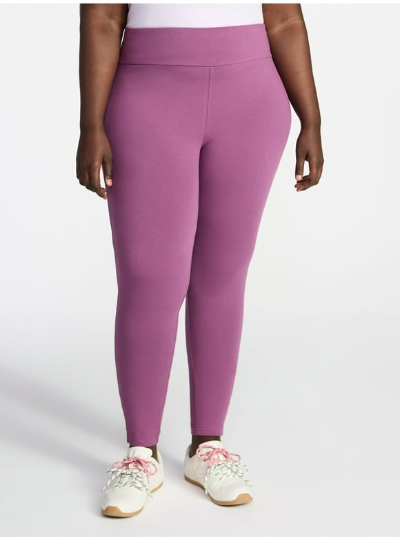 Women's Plus High Waist Ankle Length Leggings, 27" Inseam, Sizes 0X-5X