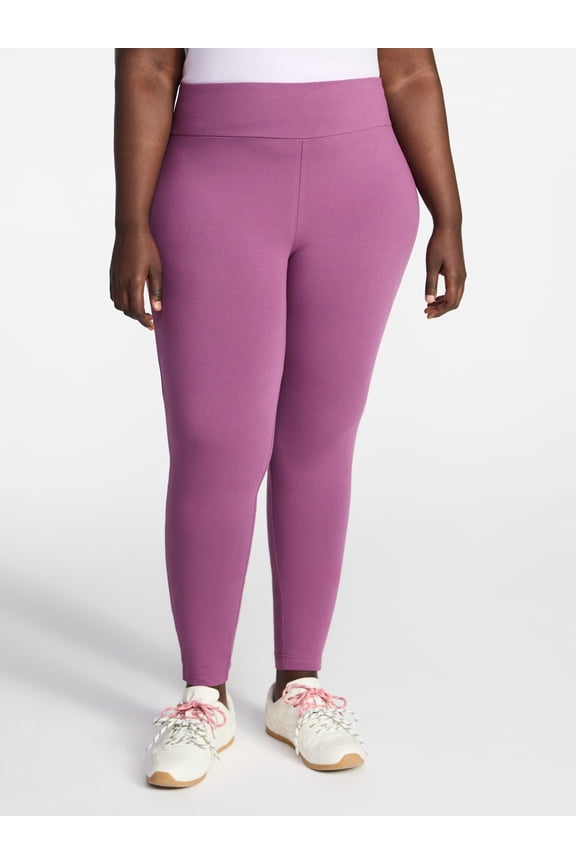 Women's Plus High Waist Ankle Length Leggings, 27" Inseam, Sizes 0X-5X