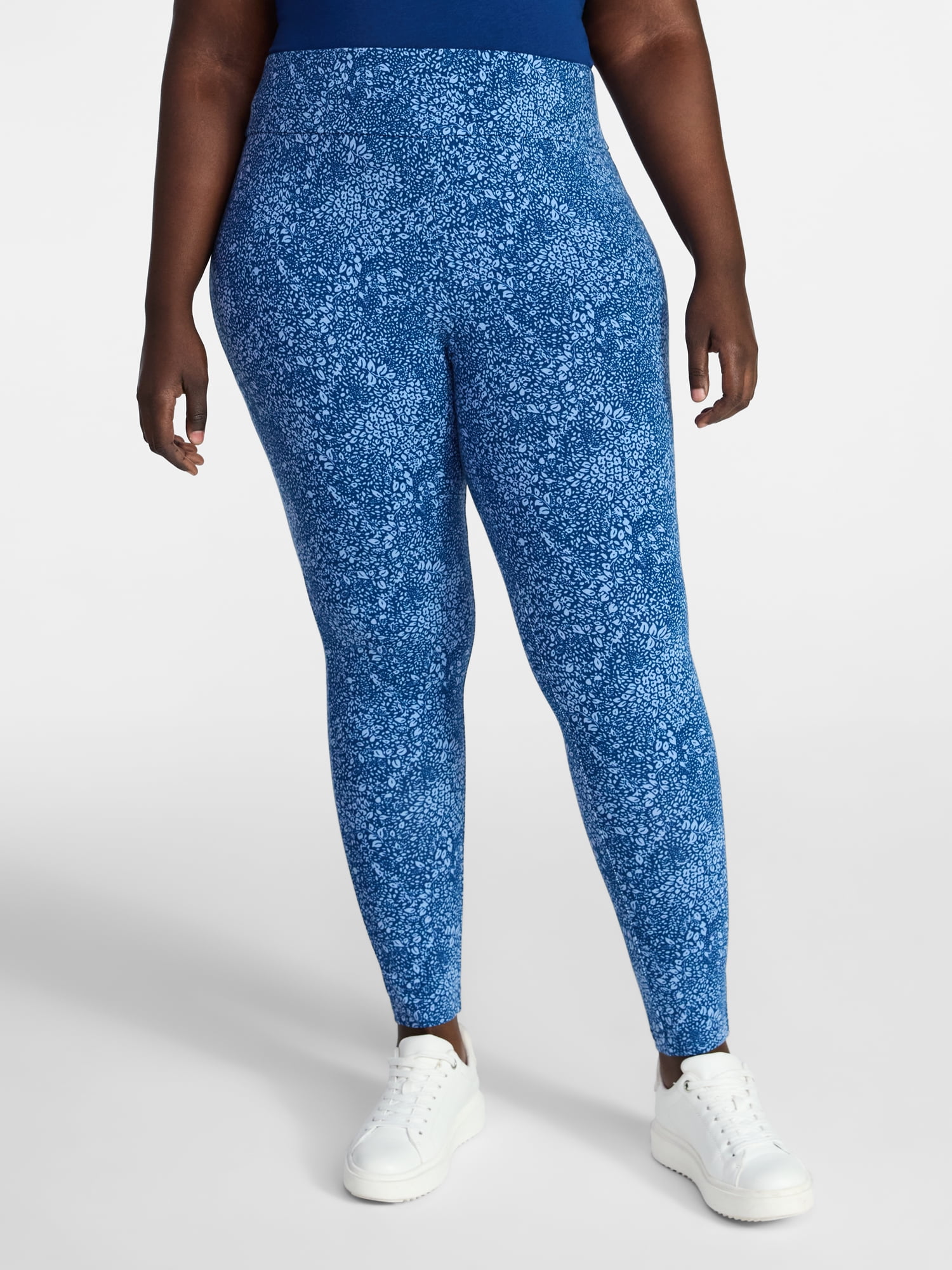 Terra & Sky Women's Plus High Waist Full Length Leggings, Sizes 0X-5X