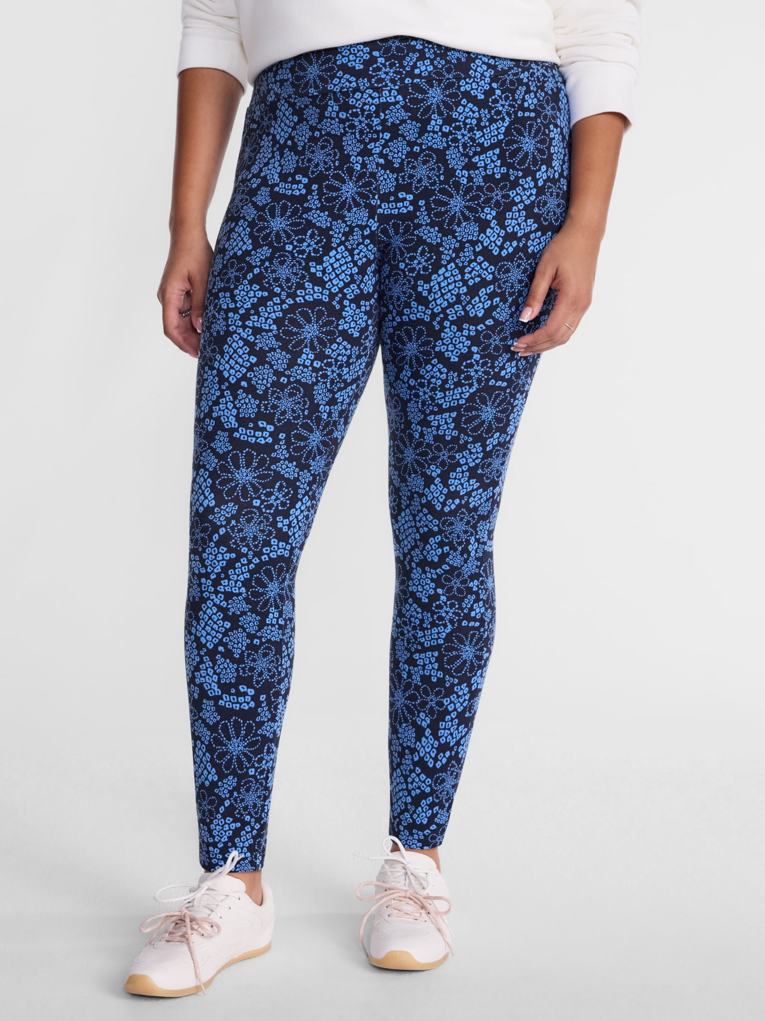 Terra & Sky Women's Plus High Waist Full Length Leggings, Sizes 0X-5X