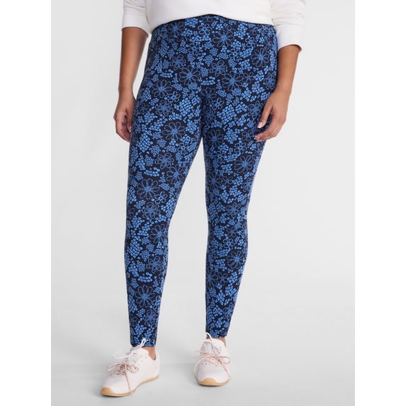 Terra & Sky Women's Plus High Waist Full Length Leggings, Sizes 0X-5X