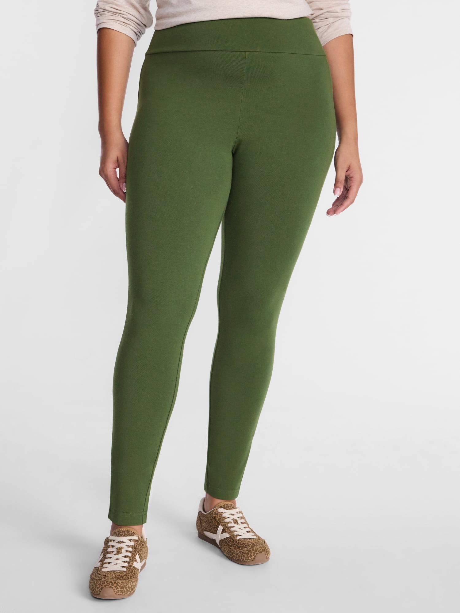 Terra & Sky Women's Plus High Waist Full Length Leggings, Sizes 0X-5X