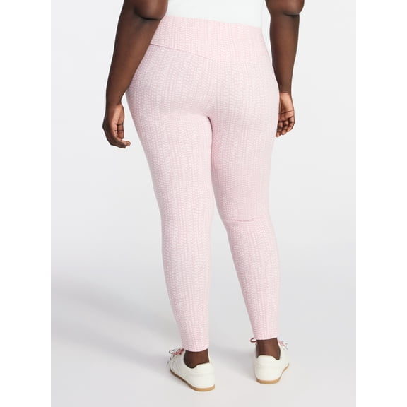 Terra & Sky Women's Plus High Waist Ankle Length Leggings, 27" Inseam, Sizes 0X-5X