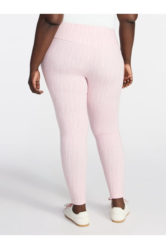 Women's Plus High Waist Ankle Length Leggings, 27" Inseam, Sizes 0X-5X