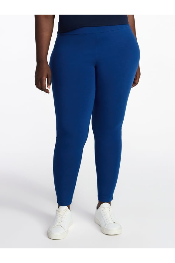 Women's Plus High Waist Ankle Length Leggings, 27" Inseam, Sizes 0X-5X