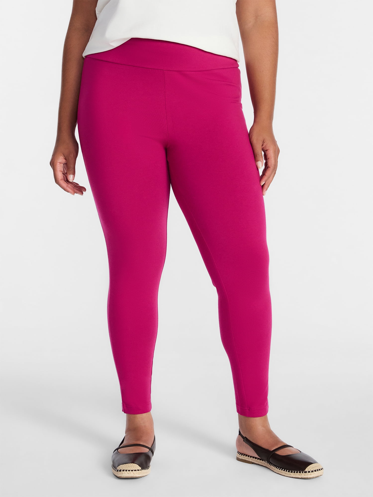 Terra & Sky Women's Plus High Waist Full Length Leggings, Sizes 0X-5X