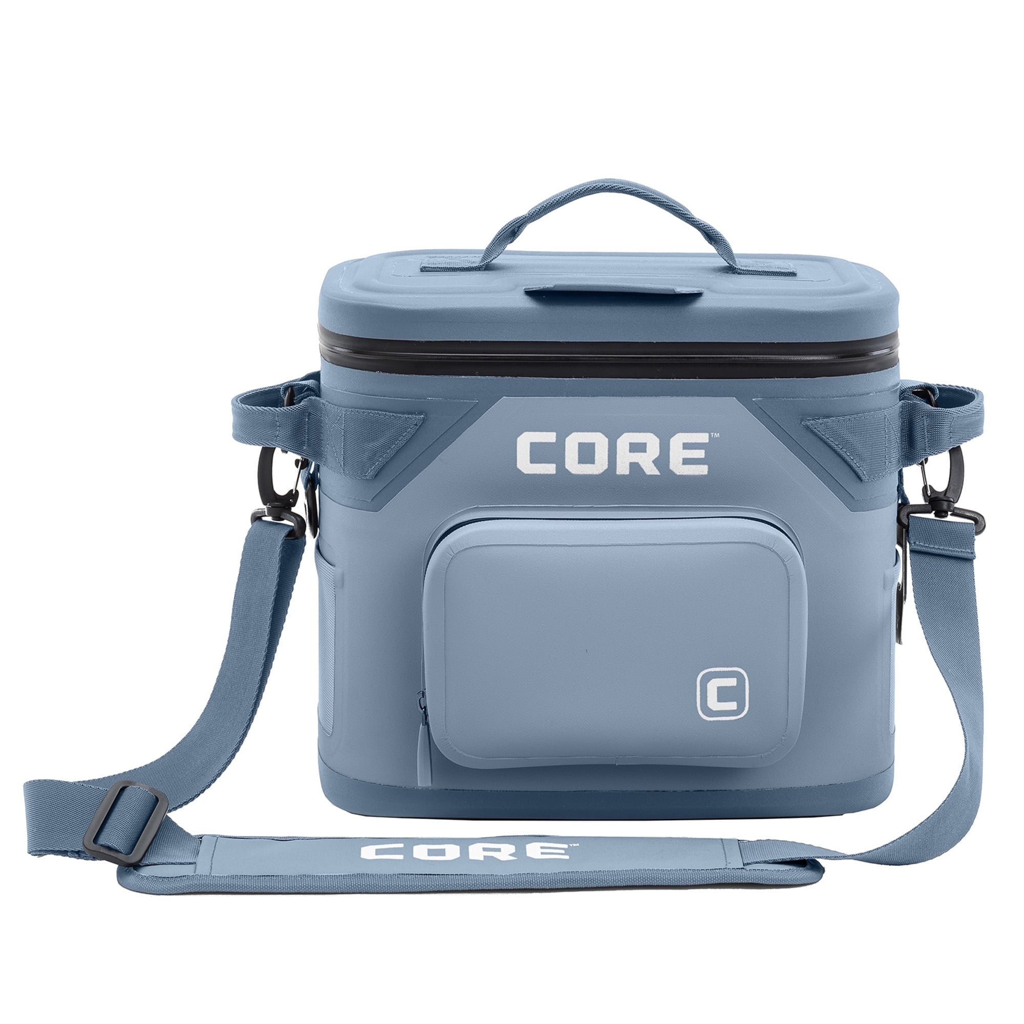 CORE 12 Can Climakeep Magnetic Soft Cooler, Leakproof Cooler, Waterproof Zipper, Steel Blue