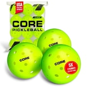 CORE Outdoor Pickleball Balls, Pickleball Outdoor Balls USAPA Approved, Neon Green 40 Hole, 12 Pack