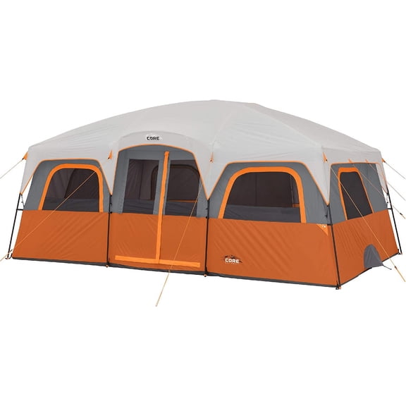 CORE Tent for Family Camping | 10 Person / 11 12 Large Multi Room Cabin Tents Car & Outdoor Adventures