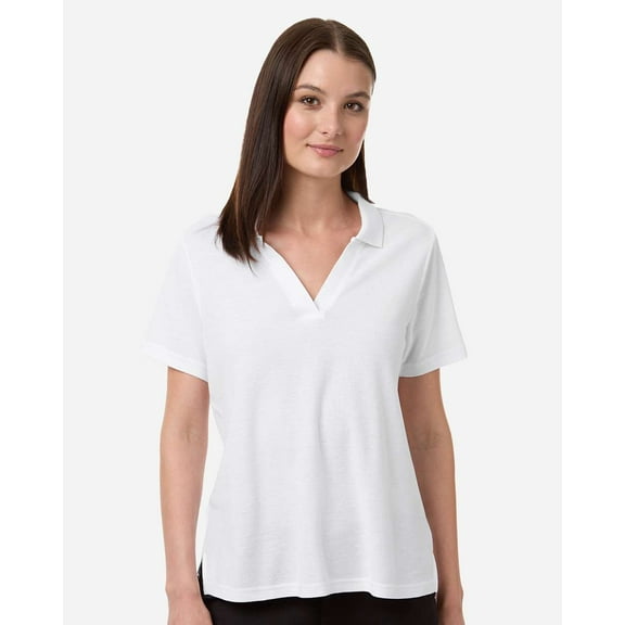 CORE365 CE106W Women's Resolve CVC Performance Pique Polo-White-2XL