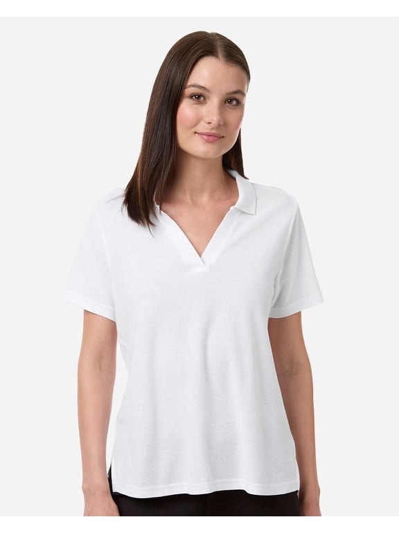 CORE365 CE106W Women's Resolve CVC Performance Pique Polo-White-2XL