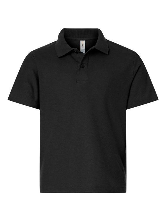 CORE365 CE106Y Youth Resolve CVC Performance Pique Polo-Black-M