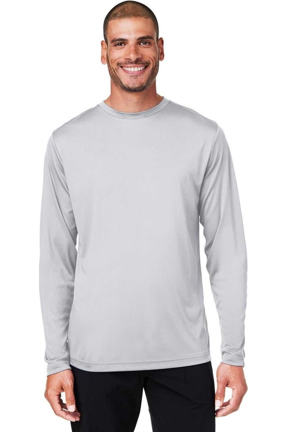 CORE365 CE10L Unisex Capital Long-Sleeve Performance T-Shirt - PLATINUM