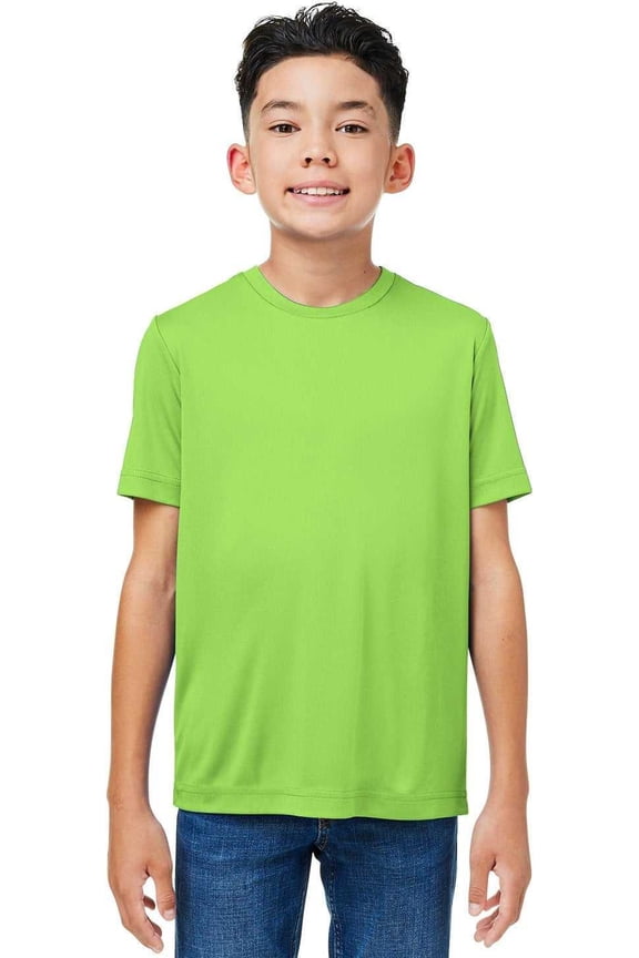 CORE365 CE10Y Youth Capital Performance T-Shirt - ACID GREEN