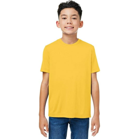 CORE365 CE10Y Youth Capital Performance T-Shirt - CAMPUS GOLD
