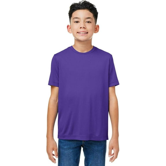 CORE365 CE10Y Youth Capital Performance T-Shirt - CAMPUS PURPLE