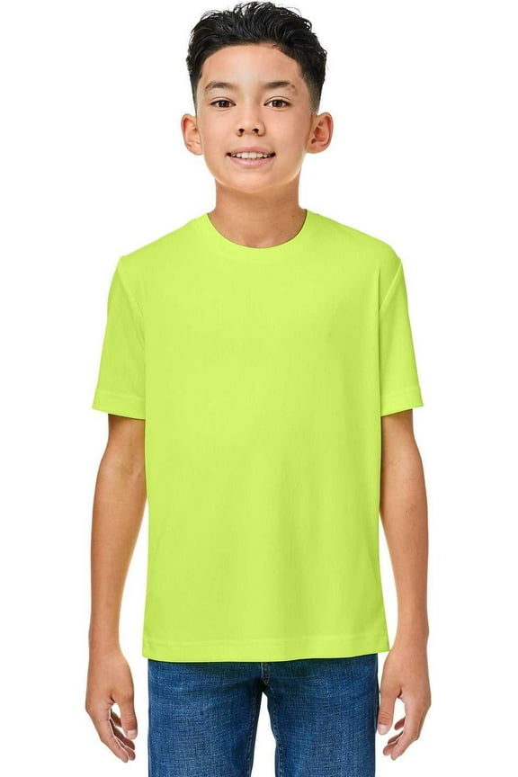 CORE365 CE10Y Youth Capital Performance T-Shirt - SAFETY YELLOW